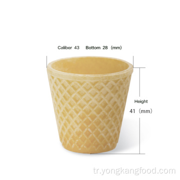 Küçük fincan şekilli gofret ürünleri